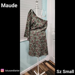 Anthropologie Maude Paisley One Shoulder Dress Sz Small